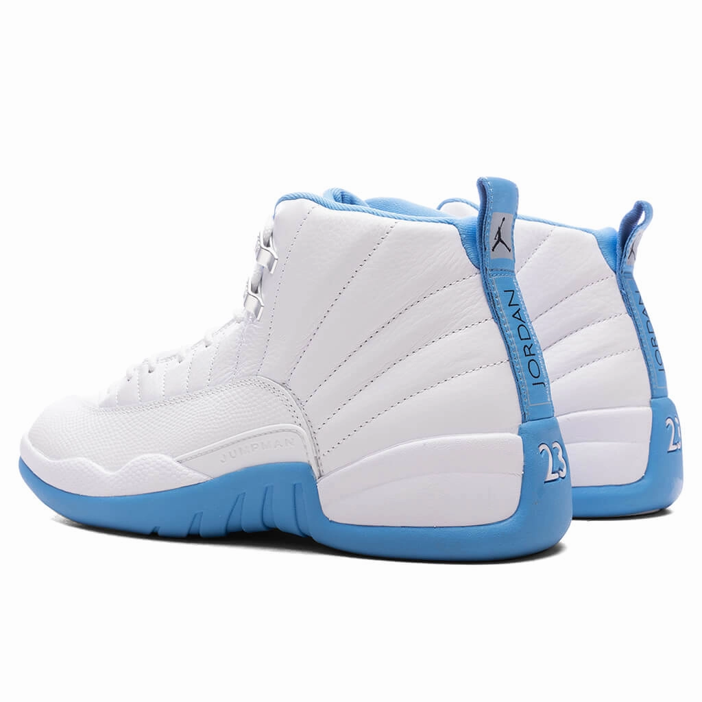 Air Jordan 12 Retro 'Melo' - White/University Blue/Metallic Silver