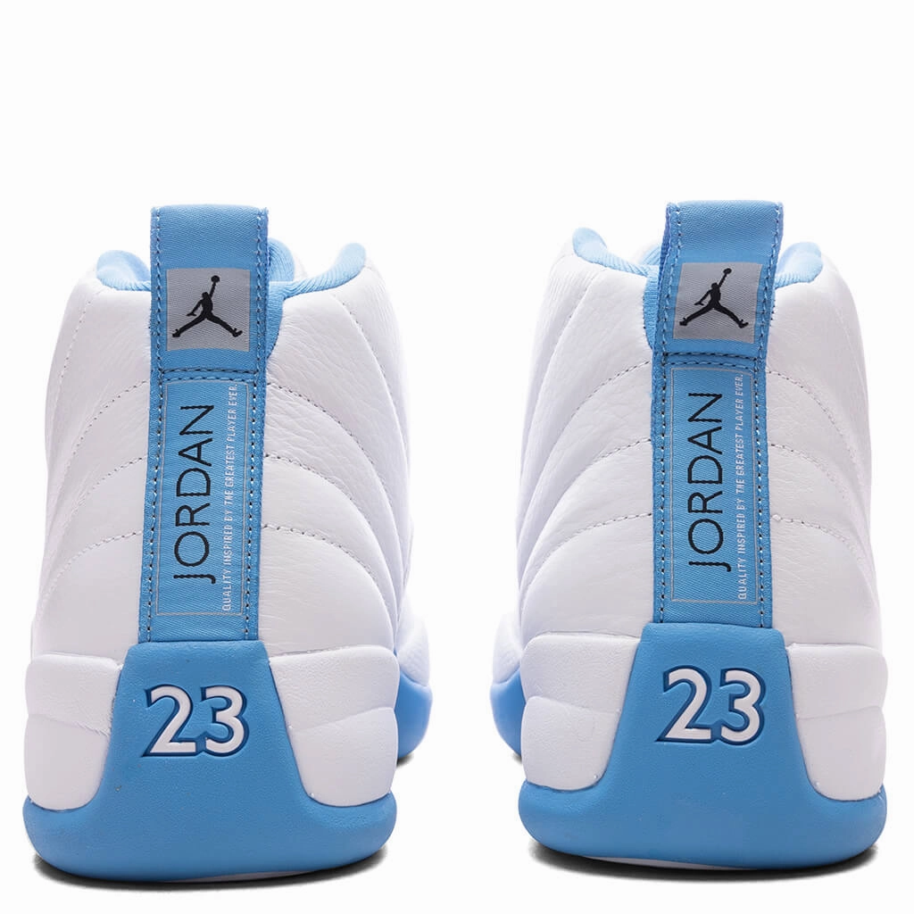 Air Jordan 12 Retro 'Melo' - White/University Blue/Metallic Silver