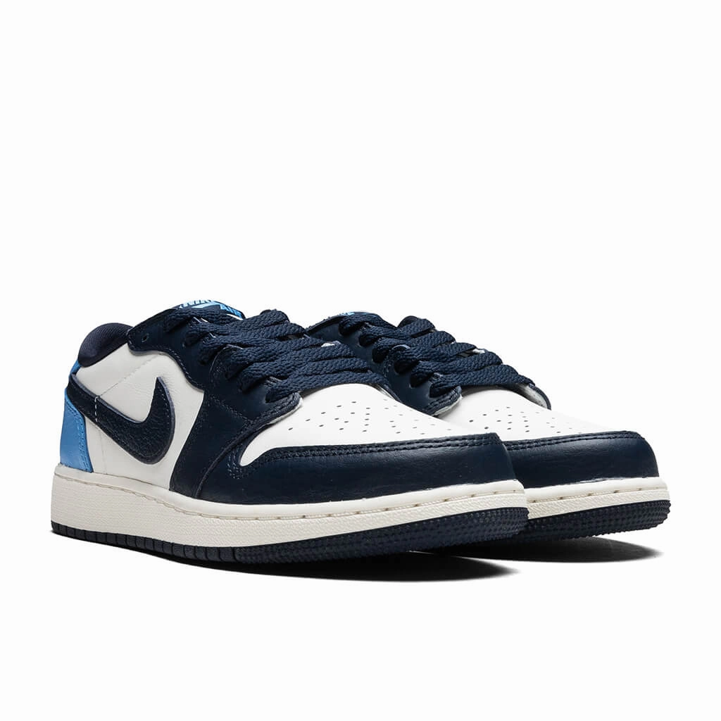 Air Jordan 1 Low OG 'Obsidian' (GS) - Obsidian/University Blue/Sail