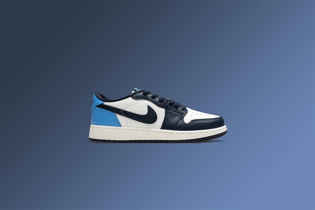 Air Jordan 1 Low OG 'Obsidian' (GS) - Obsidian/University Blue/Sail