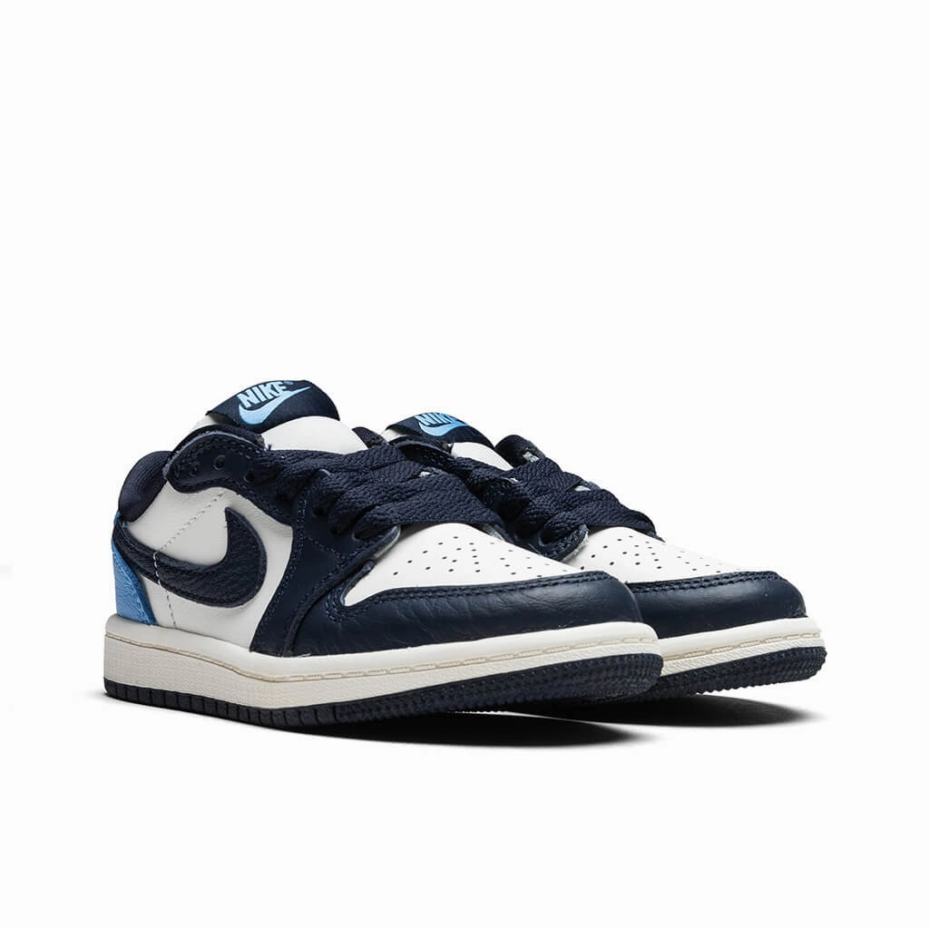 Air Jordan 1 Low OG 'Obsidian' (PS) - Obsidian/University Blue/Sail