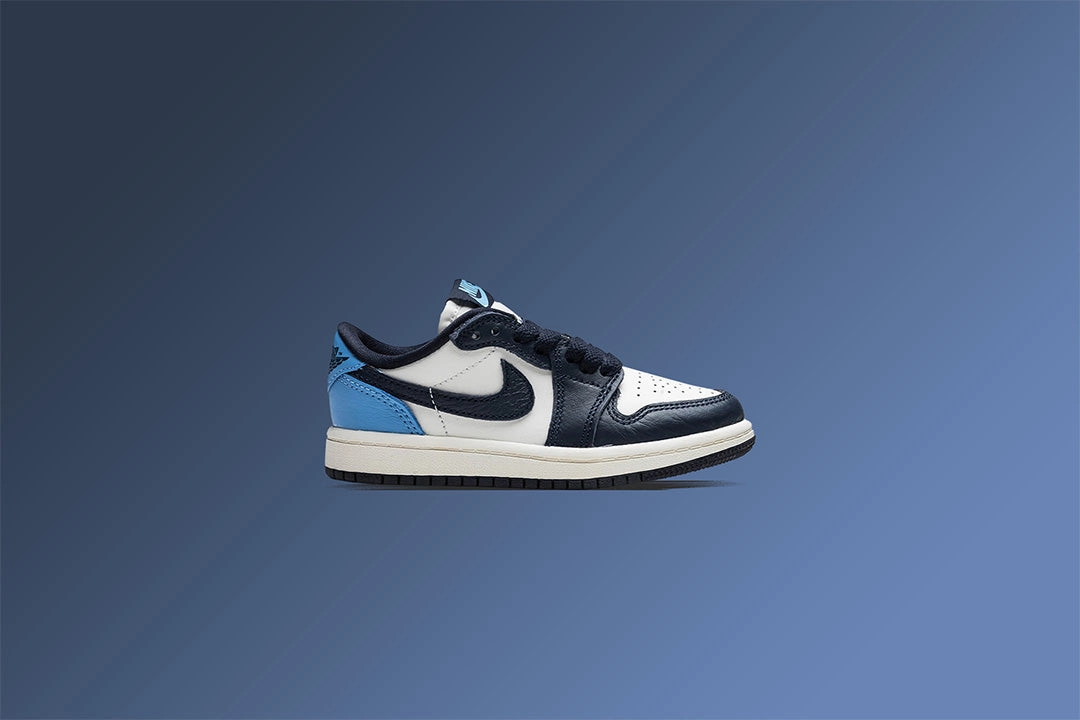 Air Jordan 1 Low OG 'Obsidian' (PS) - Obsidian/University Blue/Sail