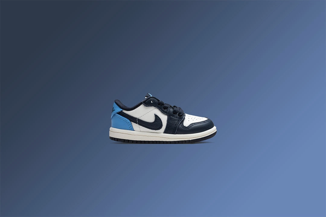 Air Jordan 1 Low OG 'Obsidian' (TD) - Obsidian/University Blue/Sail