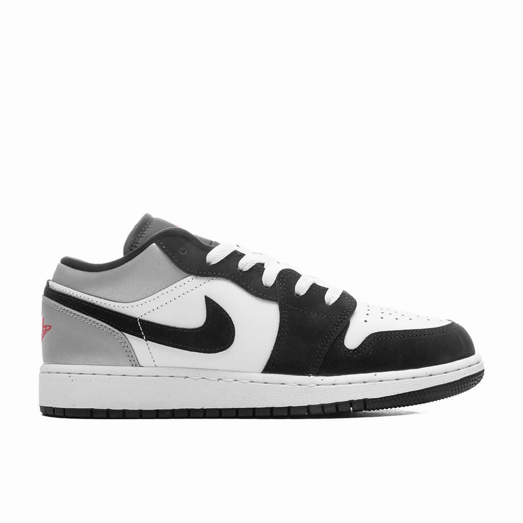Air Jordan 1 Low SE (GS) - White/Fire Red/Black/Matte Silver