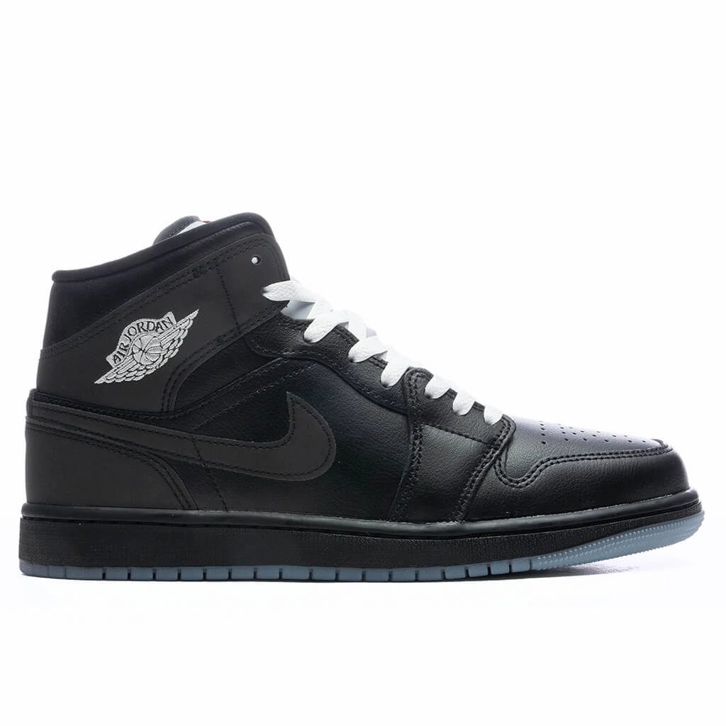 Air Jordan 1 Mid 'Black Metallic Reimagined' - Black/White/Wolf Grey
