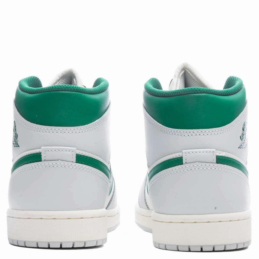 Air Jordan 1 Mid - Summit White/Pine Green/Pure Platinum