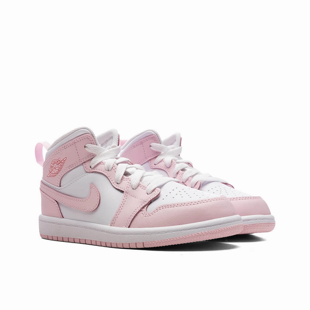Air Jordan 1 Mid (PS) - Pink Foam/White/Fire Red