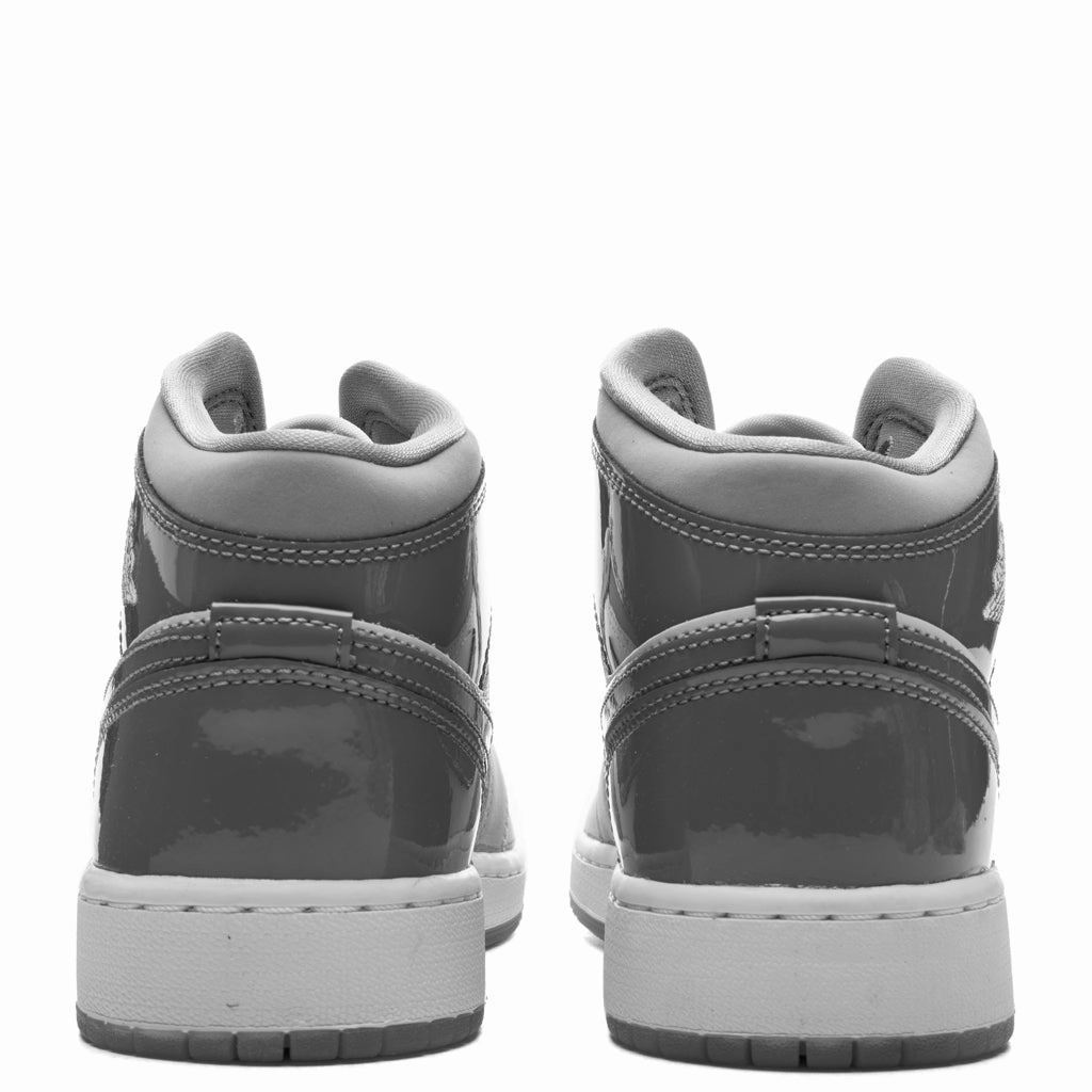 Air Jordan 1 Mid SE (GS) - White/Cool Grey/Medium Grey
