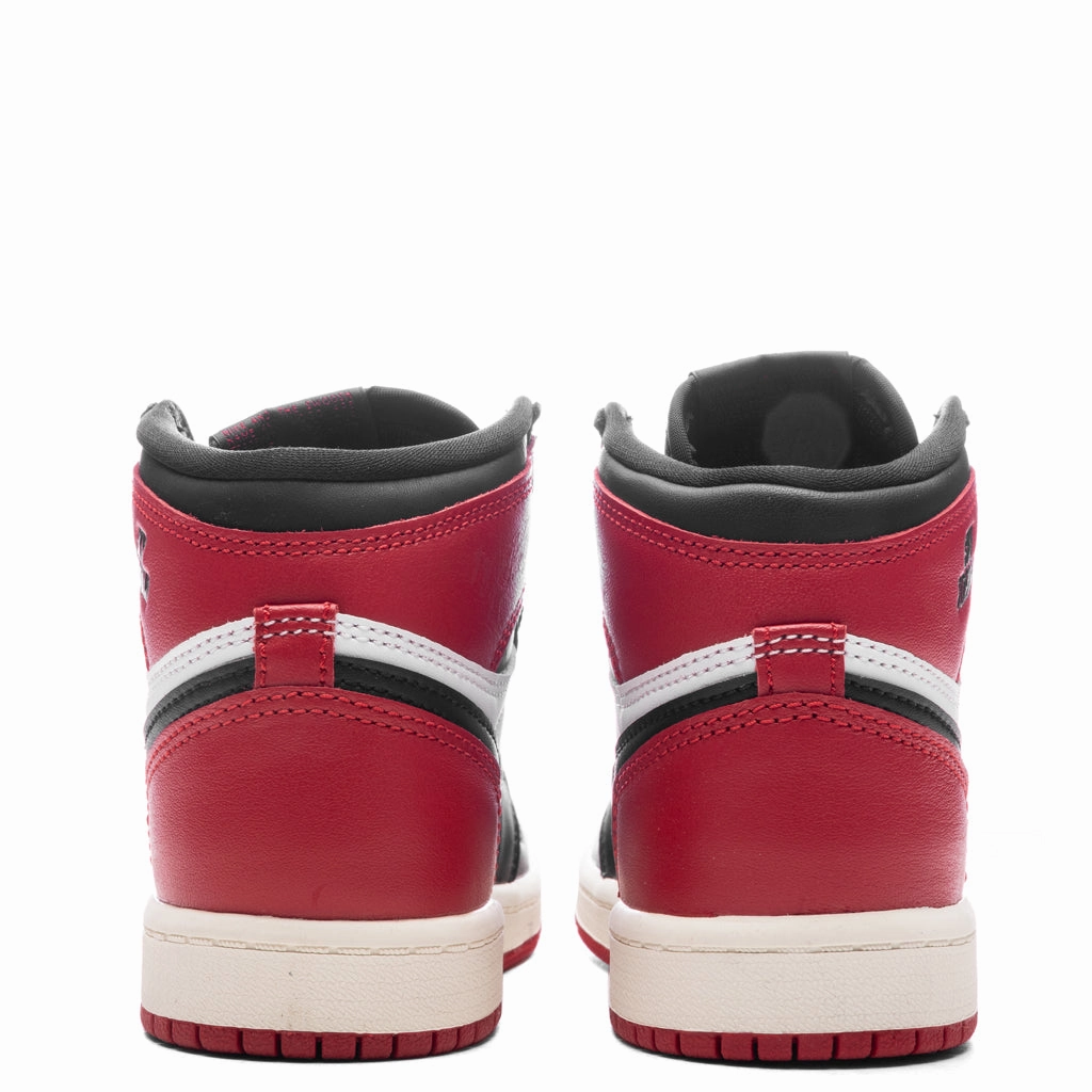 Air Jordan 1 Retro High OG (PS) 'Black Toe Reimagined' - White/Black/Varsity Red/Sail