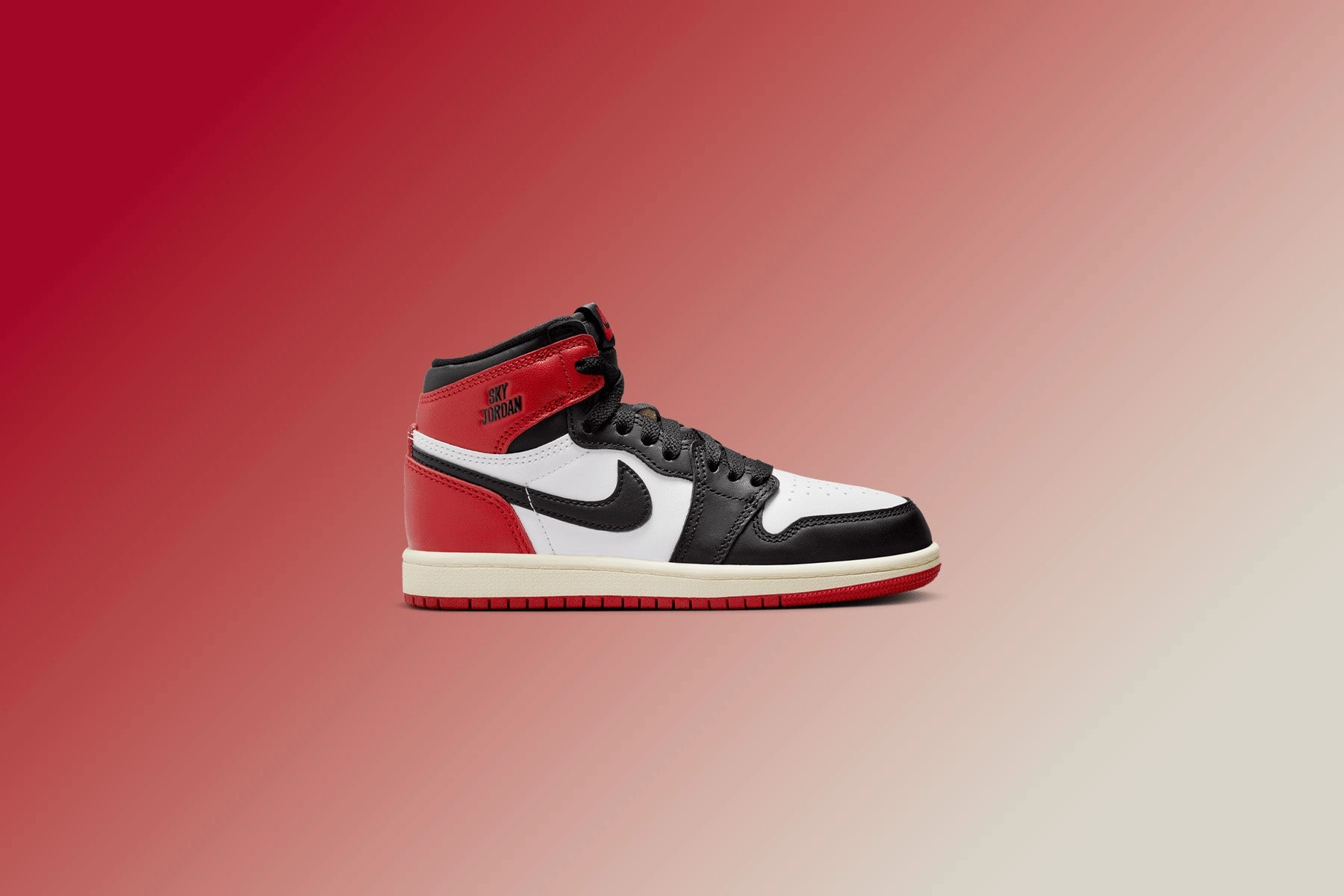 Air Jordan 1 Retro High OG (PS) 'Black Toe Reimagined' - White/Black/Varsity Red/Sail