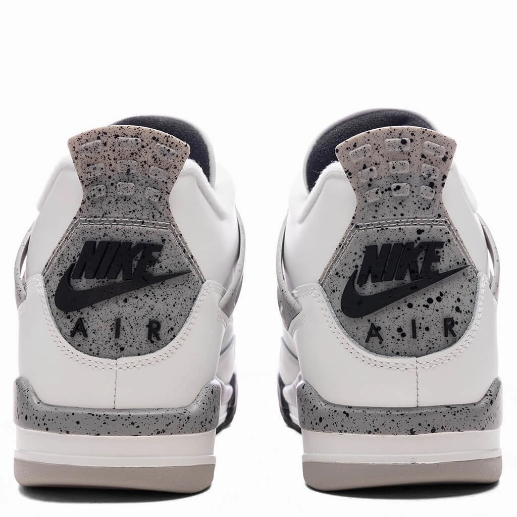 Air Jordan 4 Retro 'White Cement' - Summit White/Fire Red/Cement Grey/Black