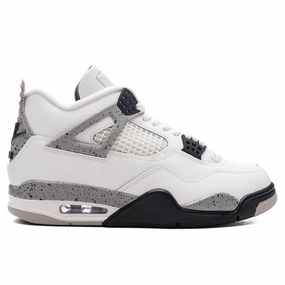 Air Jordan 4 Retro 'White Cement' - Summit White/Fire Red/Cement Grey/Black