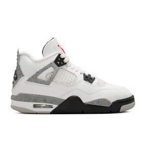 Air Jordan 4 Retro OG 'White Cement' (GS) - Summit White/Fire Red/Cement Grey/Black