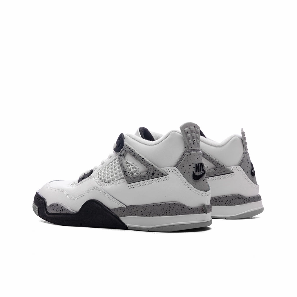Air Jordan 4 Retro OG 'White Cement' (PS) - Summit White/Fire Red/Cement Grey/Black