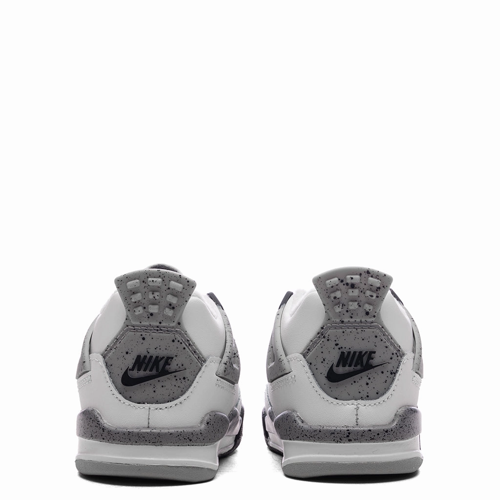 Air Jordan 4 Retro OG 'White Cement' (TD) - Summit White/Fire Red/Cement Grey/Black