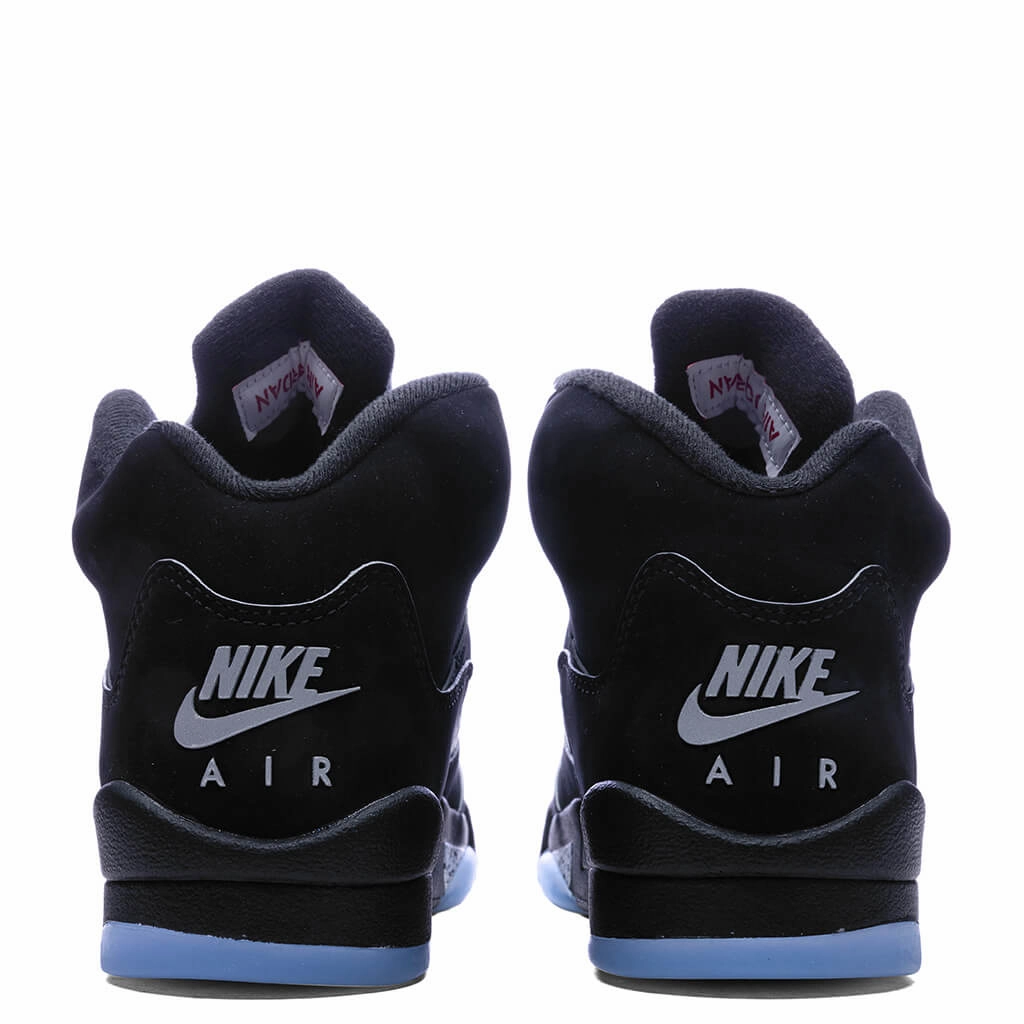Air Jordan 5 Retro OG 'Black Metallic Reimagined' (GS) - Black/White/Metallic Silver/Fire Red