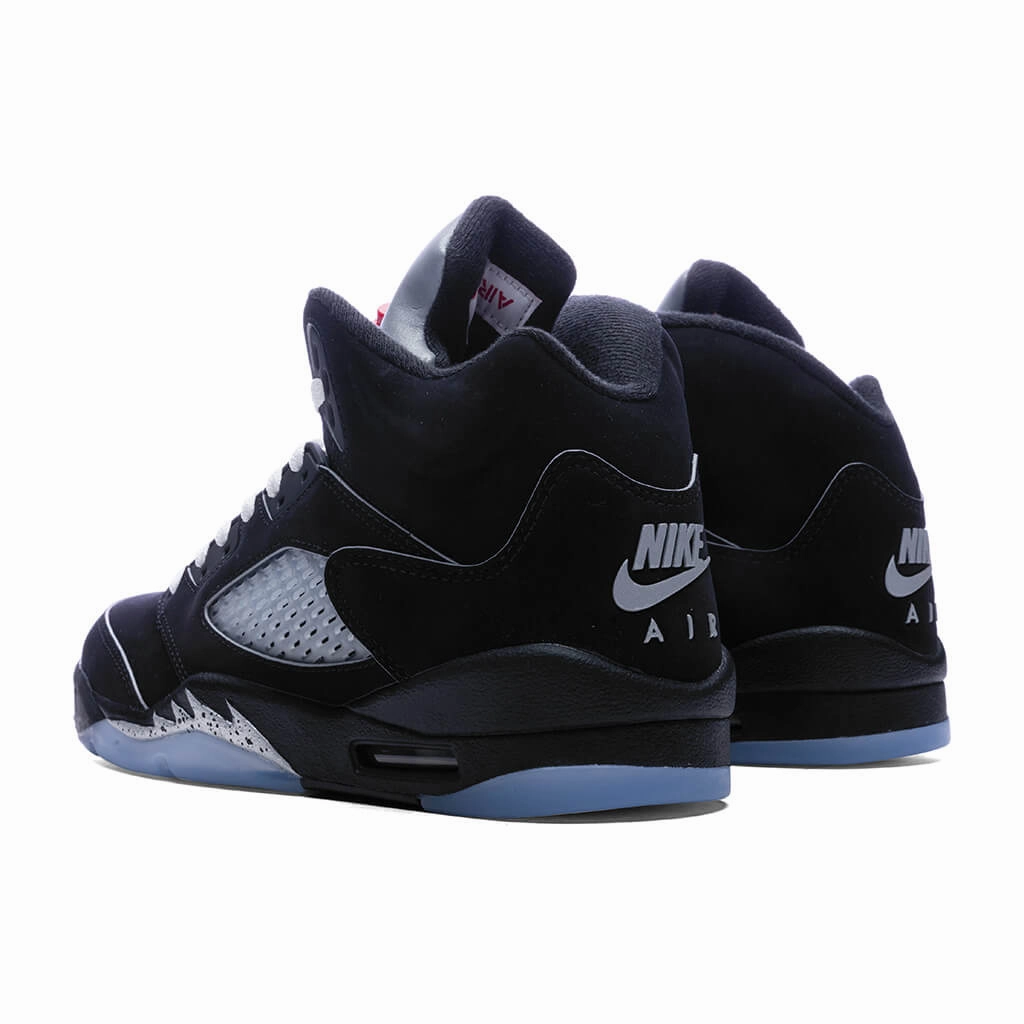 Air Jordan 5 Retro OG 'Black Metallic Reimagined' (GS) - Black/White/Metallic Silver/Fire Red