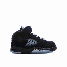 Air Jordan 5 Retro OG 'Black Metallic Reimagined' (TD) - Black/White/Metallic Silver/Fire Red