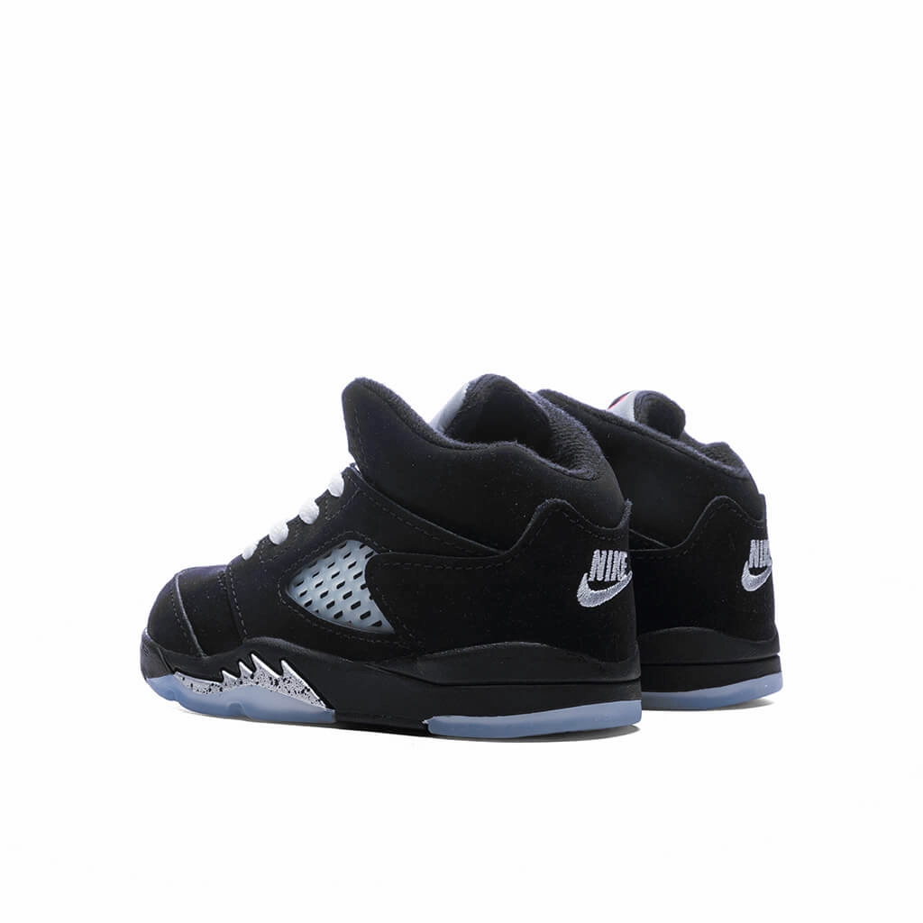 Air Jordan 5 Retro OG 'Black Metallic Reimagined' (TD) - Black/White/Metallic Silver/Fire Red