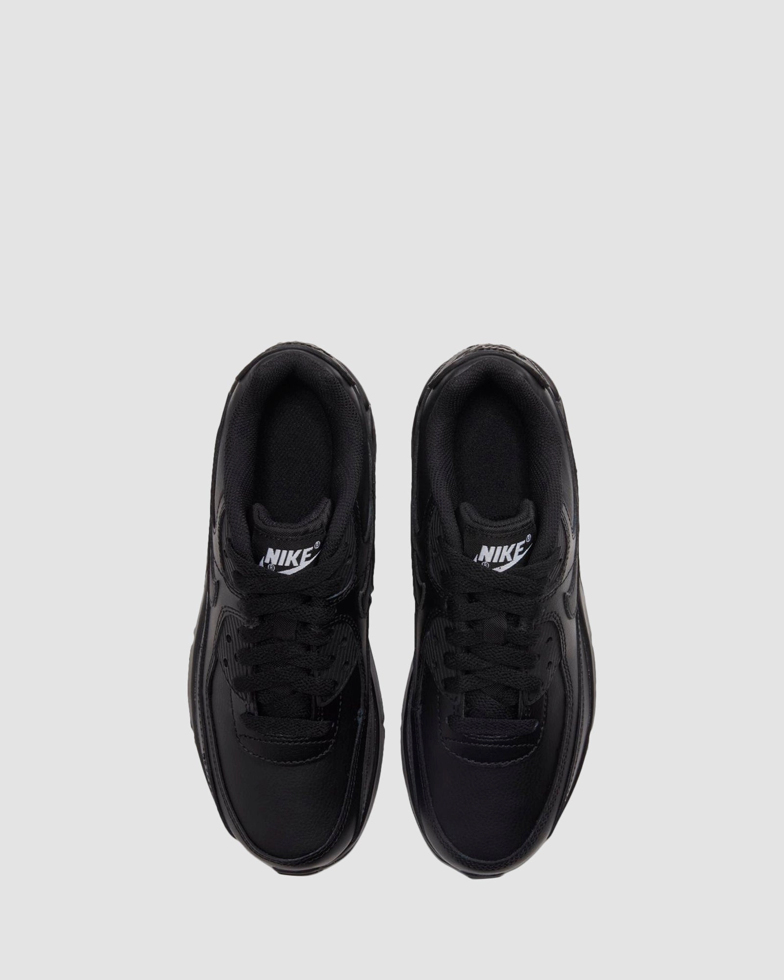 Air Max 90 Leather Grade School Black/Black Ii