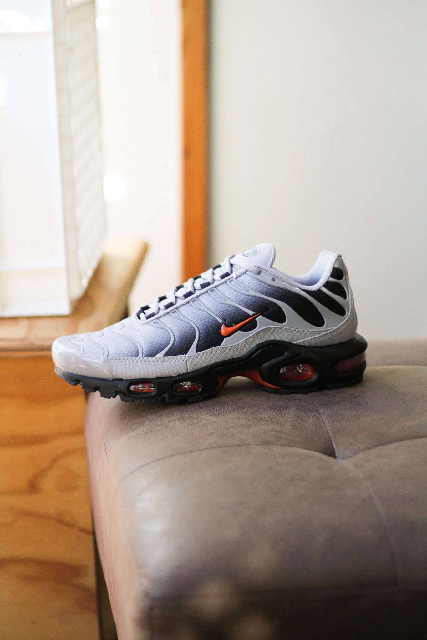 AIR MAX PLUS WOLF GREY/PICANTE RED