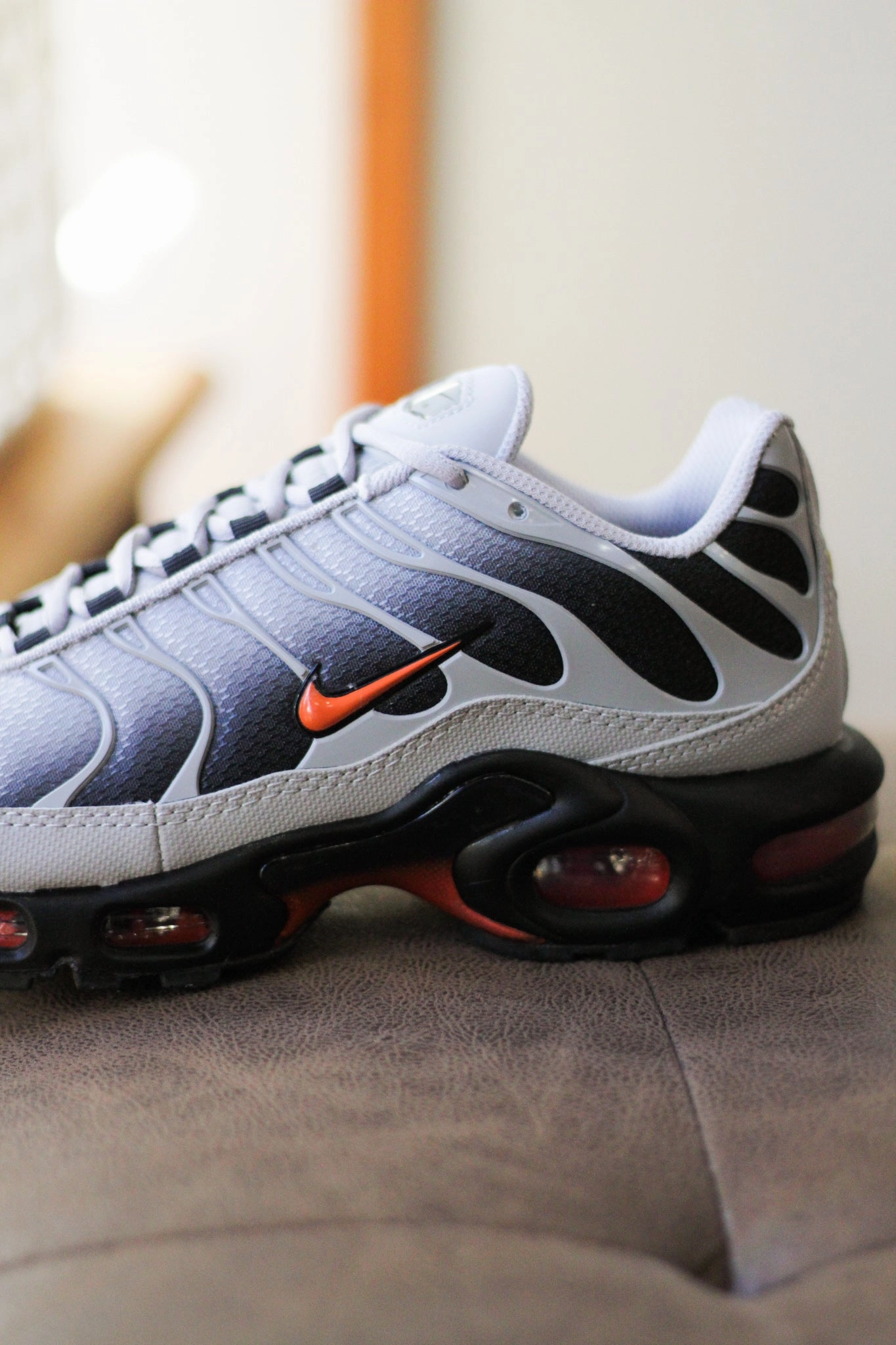 AIR MAX PLUS WOLF GREY/PICANTE RED