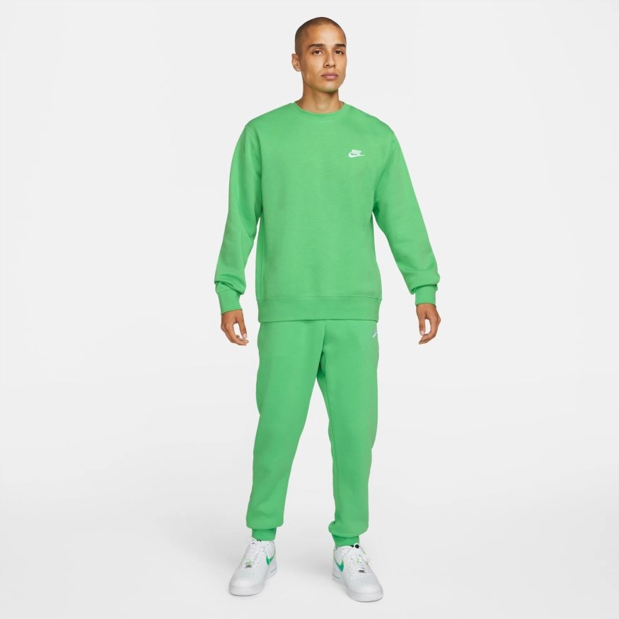 CLUB FLEECE CREW GREEN SPARK