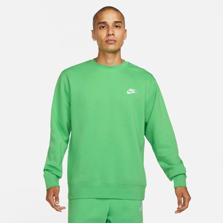 CLUB FLEECE CREW GREEN SPARK