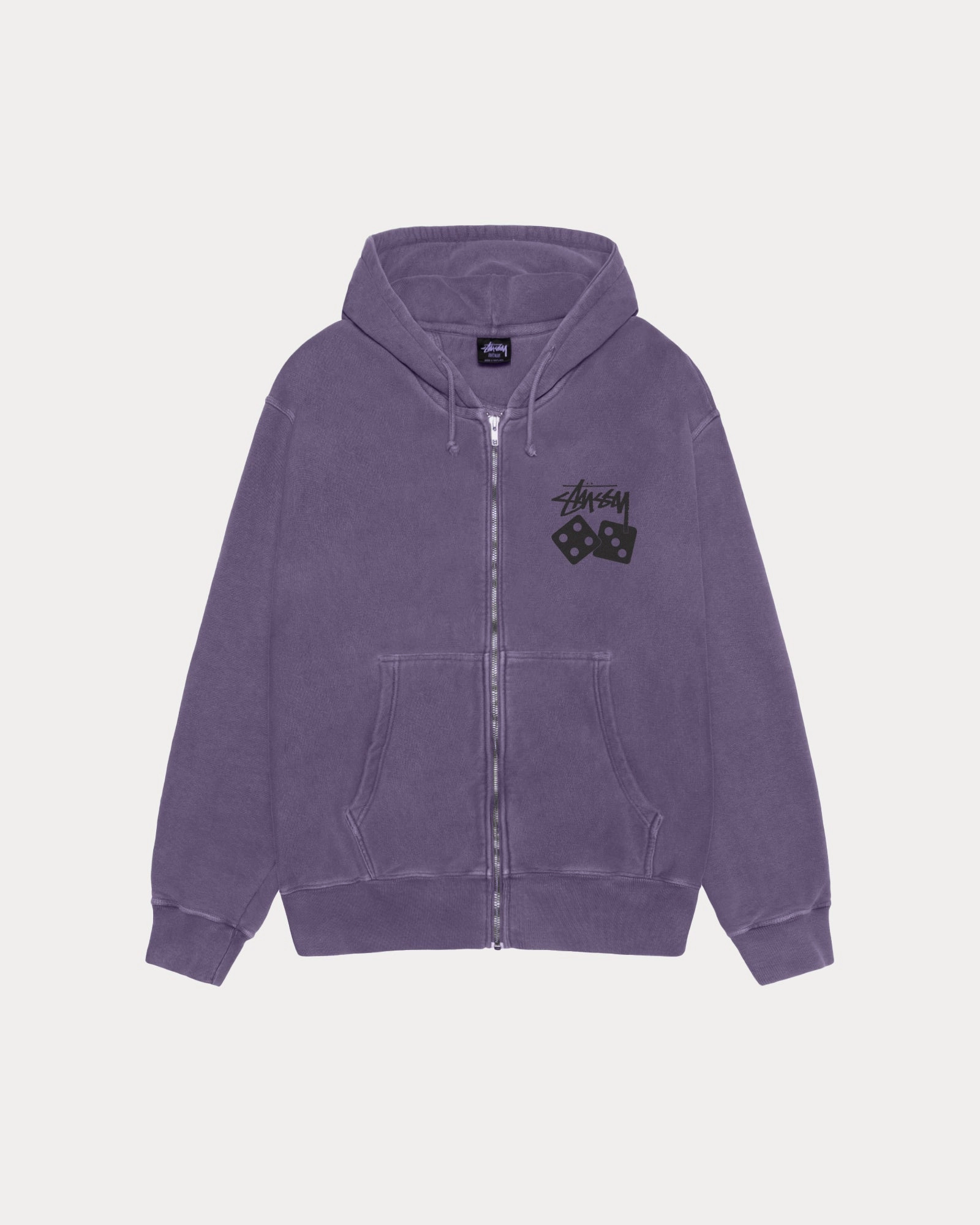 DICE ZIP HOODIE PIGMENT DYED