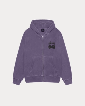 DICE ZIP HOODIE PIGMENT DYED