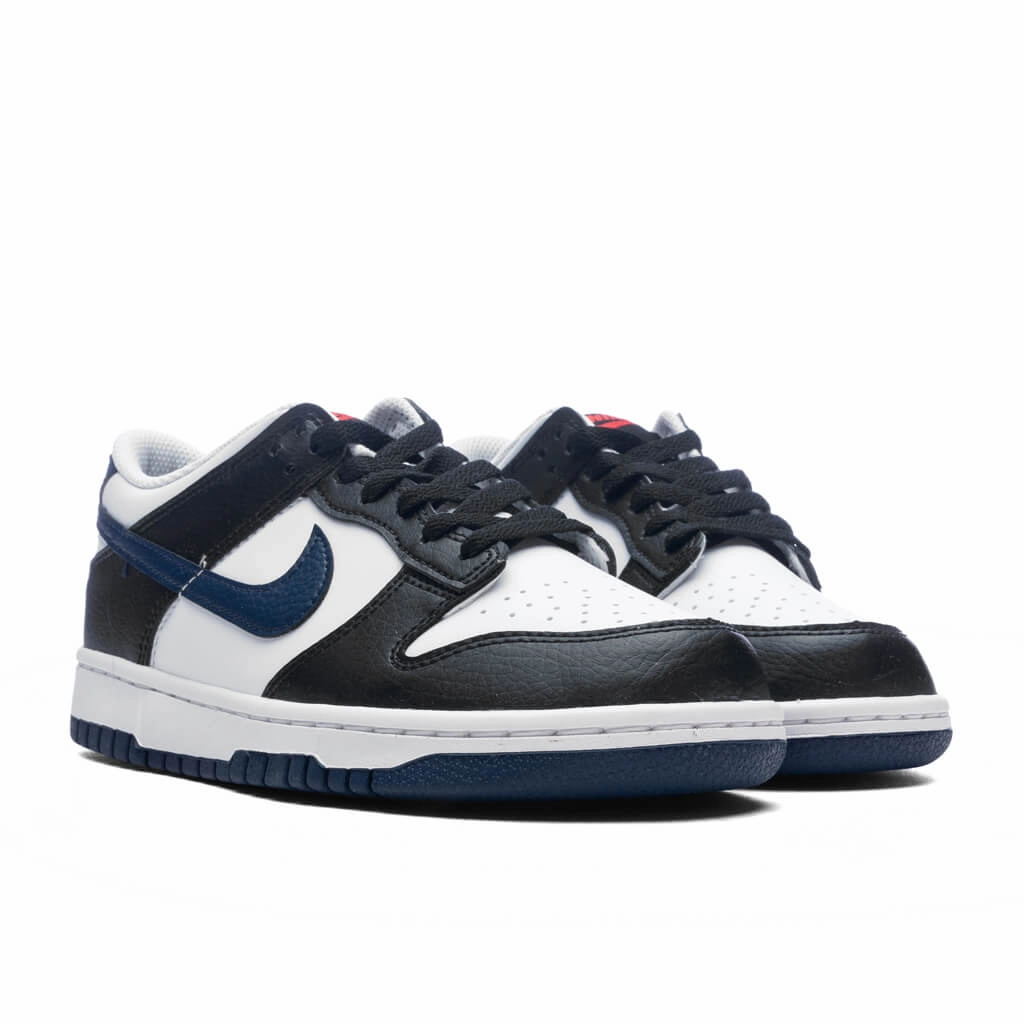 Dunk Low (GS) - Black/Midnight Navy/White/University Red