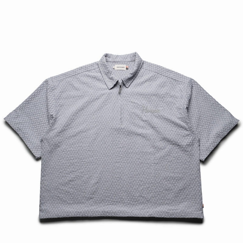 Honor The Gift Textured Knit Qtr Zip - Grey