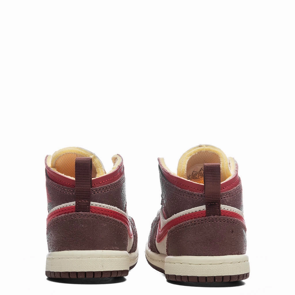 Jordan 1 Mid SE (TD) - Coconut Milk/Varsity Red/Dark Pony
