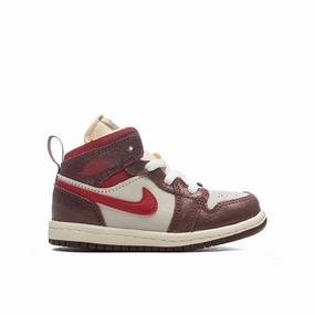Jordan 1 Mid SE (TD) - Coconut Milk/Varsity Red/Dark Pony