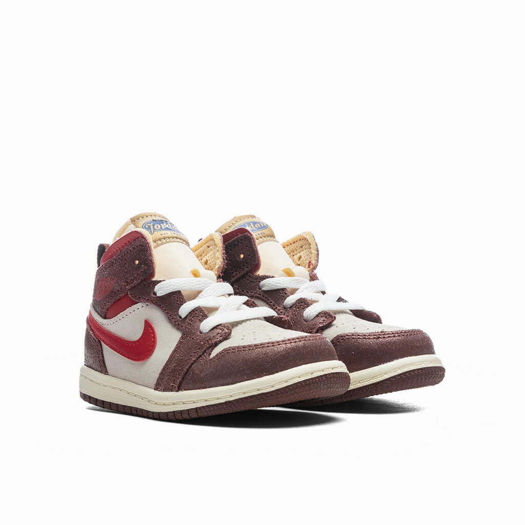 Jordan 1 Mid SE (TD) - Coconut Milk/Varsity Red/Dark Pony