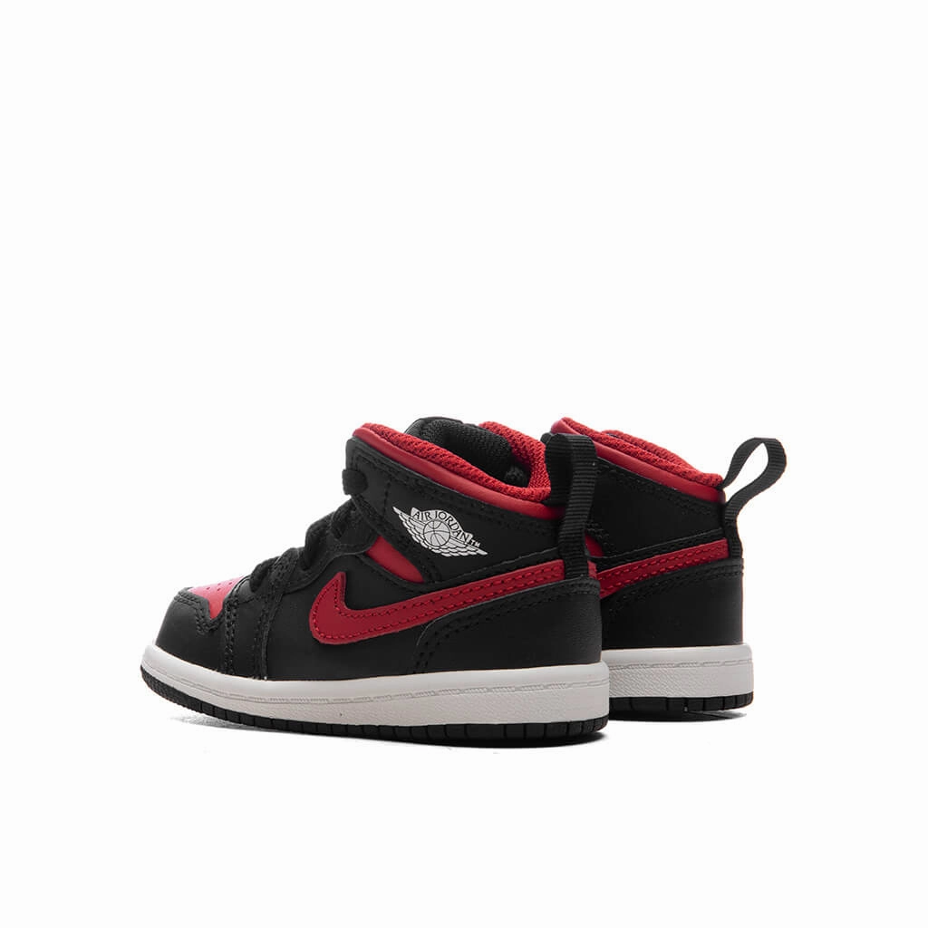 Jordan 1 Mid (TD) - Black/Varsity Red/Summit White