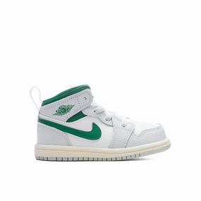 Jordan 1 Mid (TD) - Summit White/Pine Green/Pure Platinum