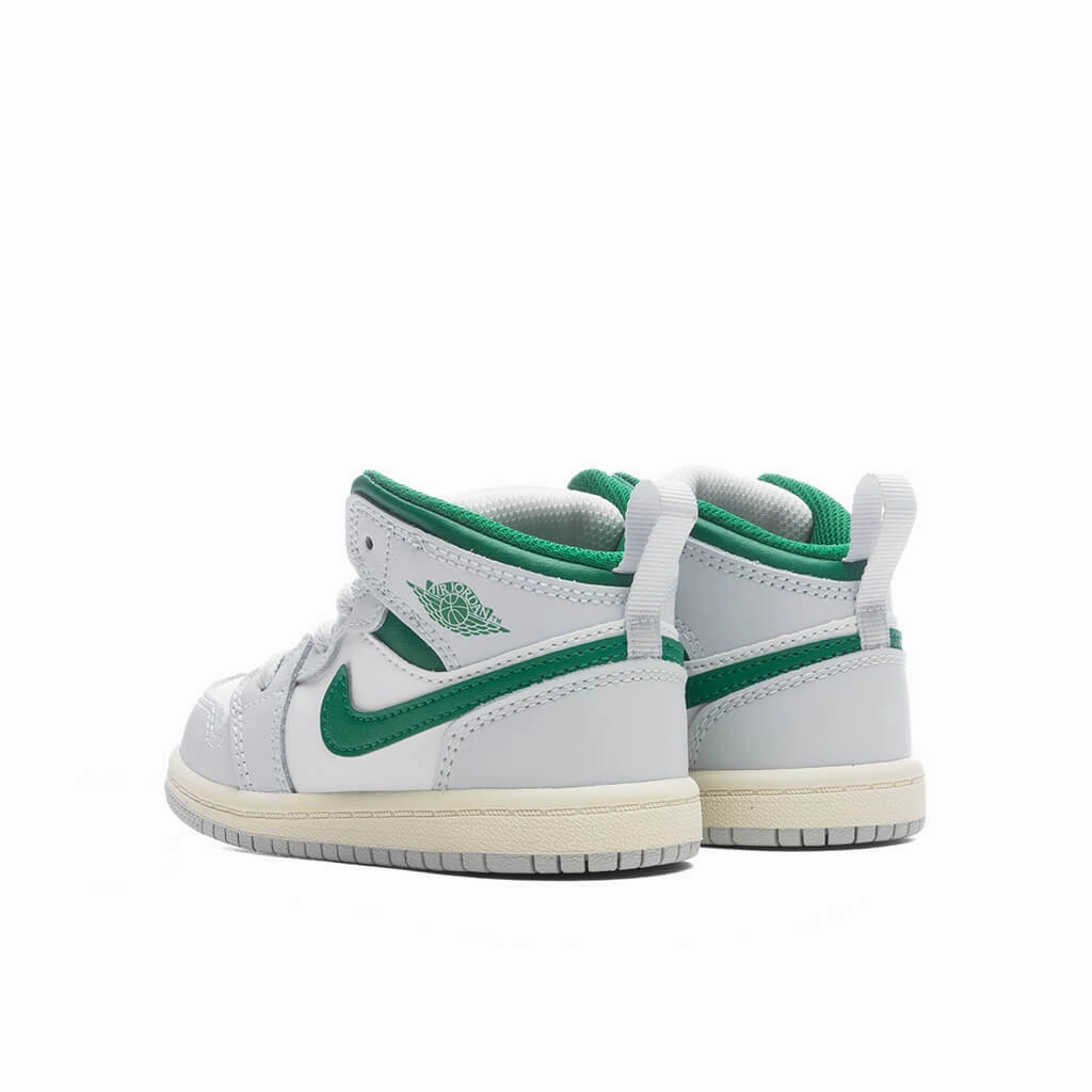 Jordan 1 Mid (TD) - Summit White/Pine Green/Pure Platinum