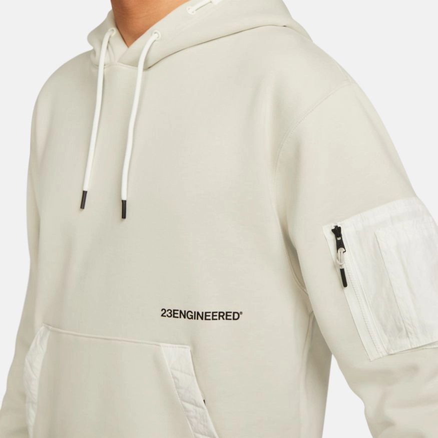 JORDAN 23 ENG FLC PULLOVER HOODIE LIGHT BONE