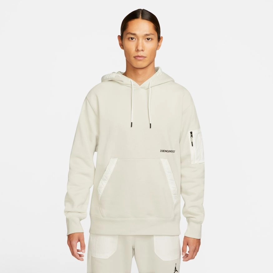 JORDAN 23 ENG FLC PULLOVER HOODIE LIGHT BONE