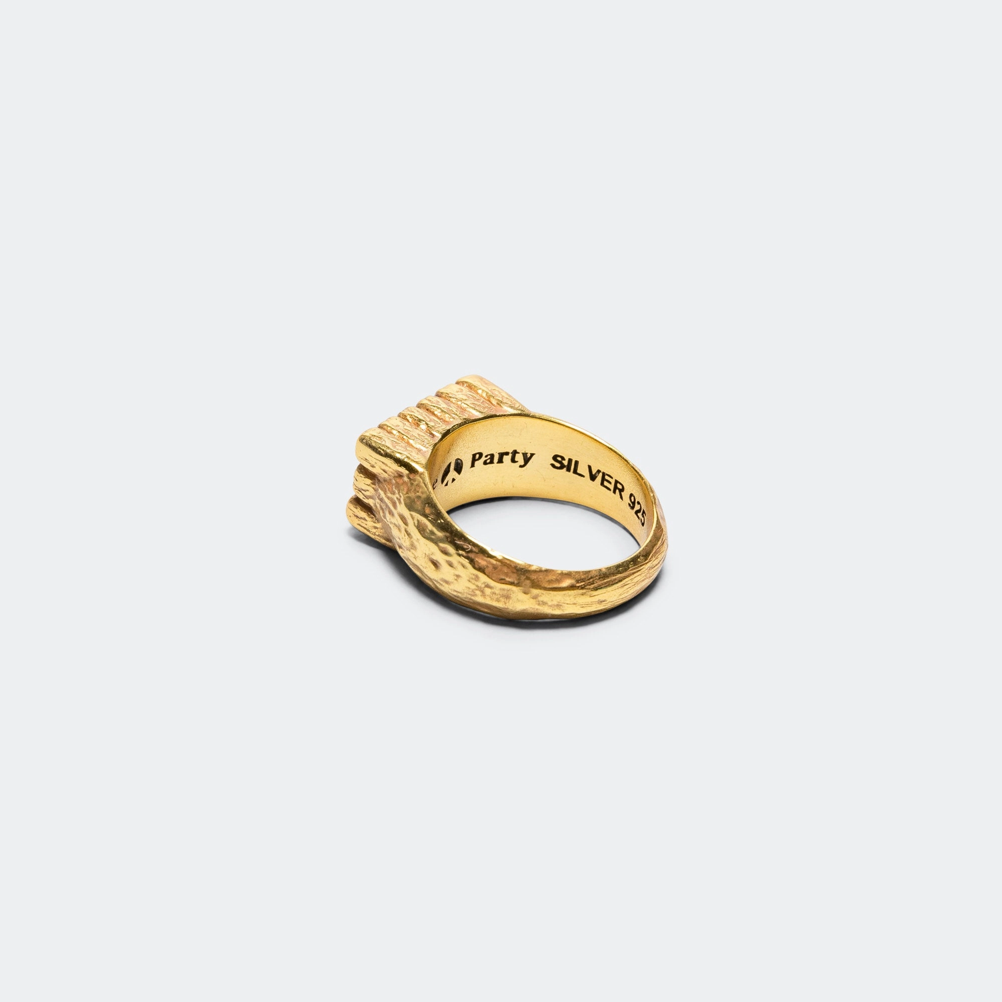 Lil Pool Signet - 14K Gold Plated/Aqua Marine