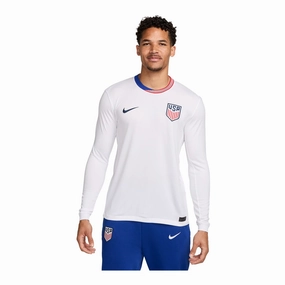 Men's Nike USMNT 2024 American Classic Home Stadium Long Sleeve Jersey