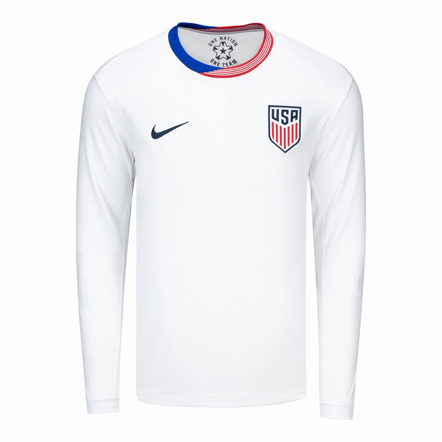 Men's Nike USMNT 2024 American Classic Home Stadium Long Sleeve Jersey