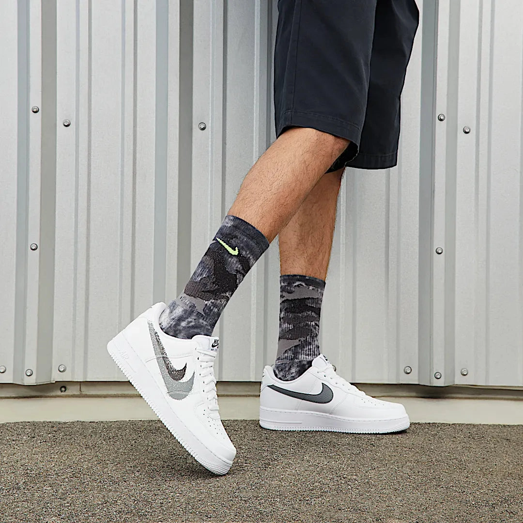 Nike Air Force 1 Low '07 Spray Paint Swoosh White Black Grey
