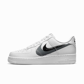 Nike Air Force 1 Low '07 Spray Paint Swoosh White Black Grey