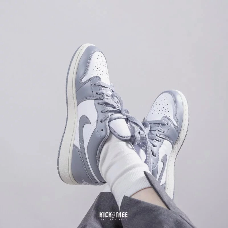 NIKE AIR JORDAN 1 LOW GS VINTAGE GREY KIDS MINI DIOR 【553560-053】