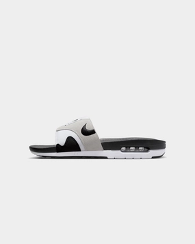 Nike Air Max 1 Slides White/Black/Light Neutral Grey