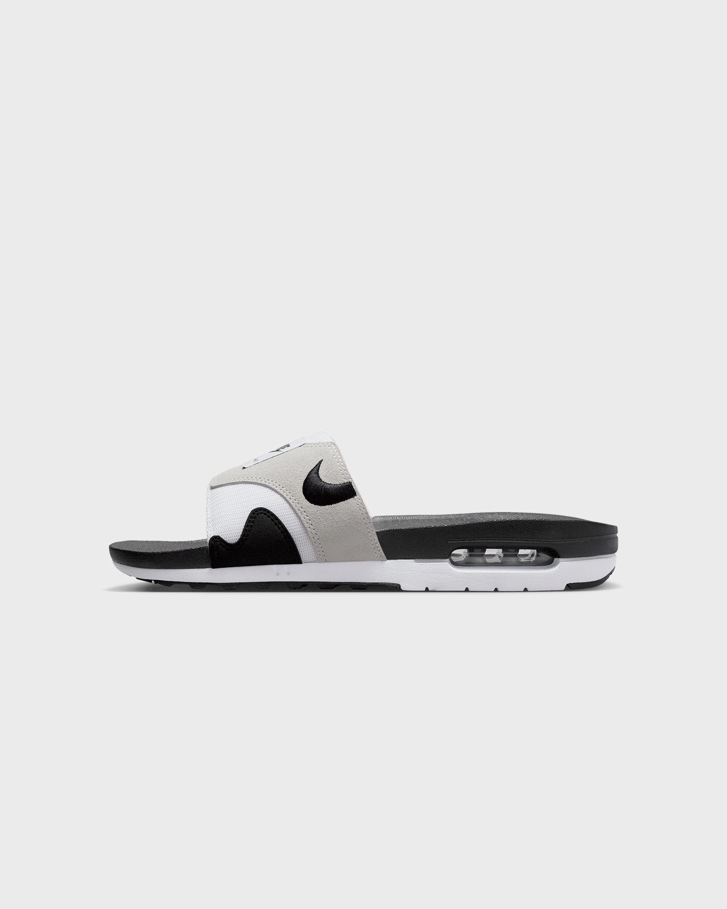 Nike Air Max 1 Slides White/Black/Light Neutral Grey