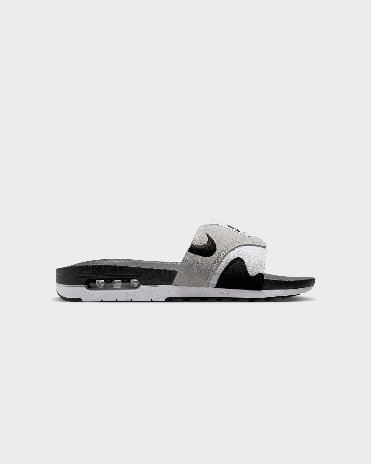 Nike Air Max 1 Slides White/Black/Light Neutral Grey