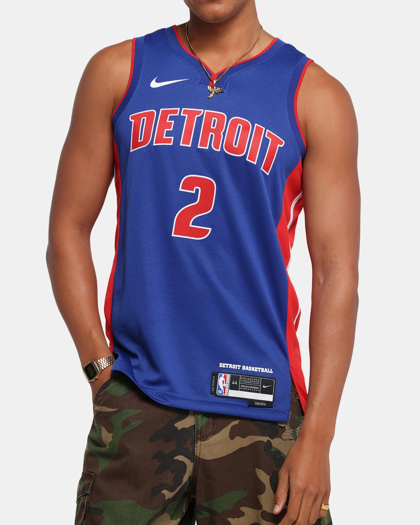 Nike Cade Cunningham Detroit Pistons #2 Icon Edition 2022/23 Nike Dri-Fit NBA Swingman Jersey Rush Blue
